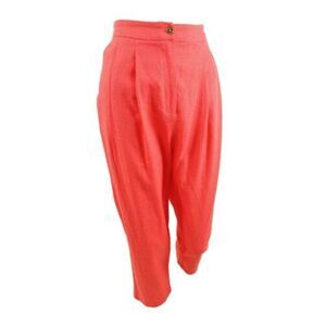 MICHAEL MICHAEL KORS Womens Coral Pocketed Zippered Tapered Straight leg Pants 8